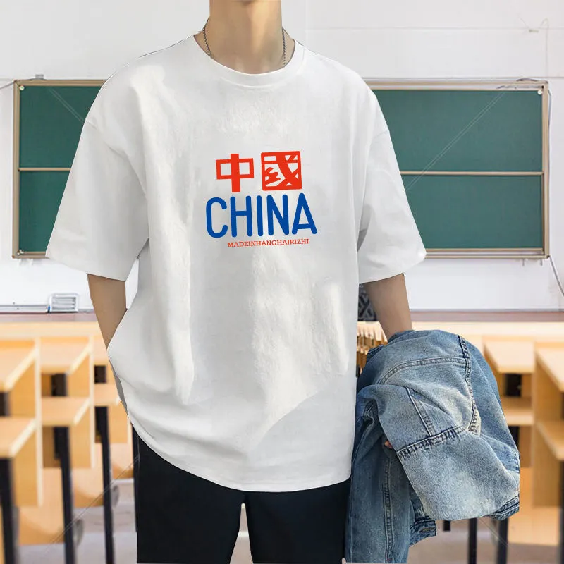 Short Sleeve T-Shirt TT-Shirt INS Summer Cotton Trendy Loose Tops T-Shirt