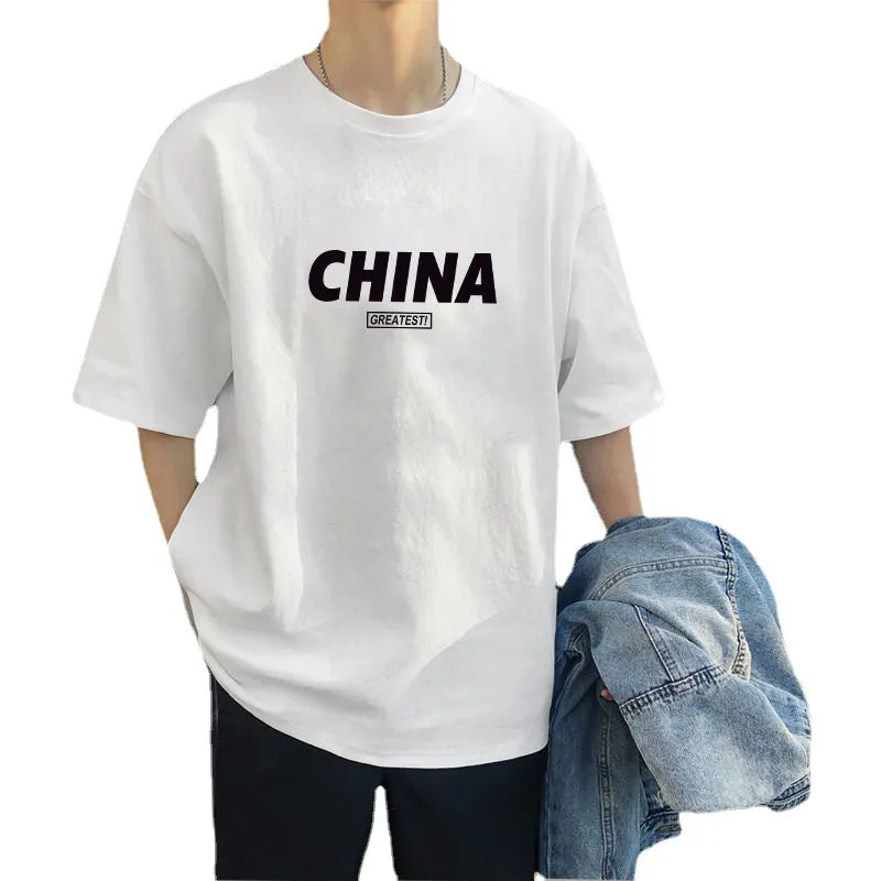 Short Sleeve T-Shirt TT-Shirt INS Summer Cotton Trendy Loose Tops T-Shirt