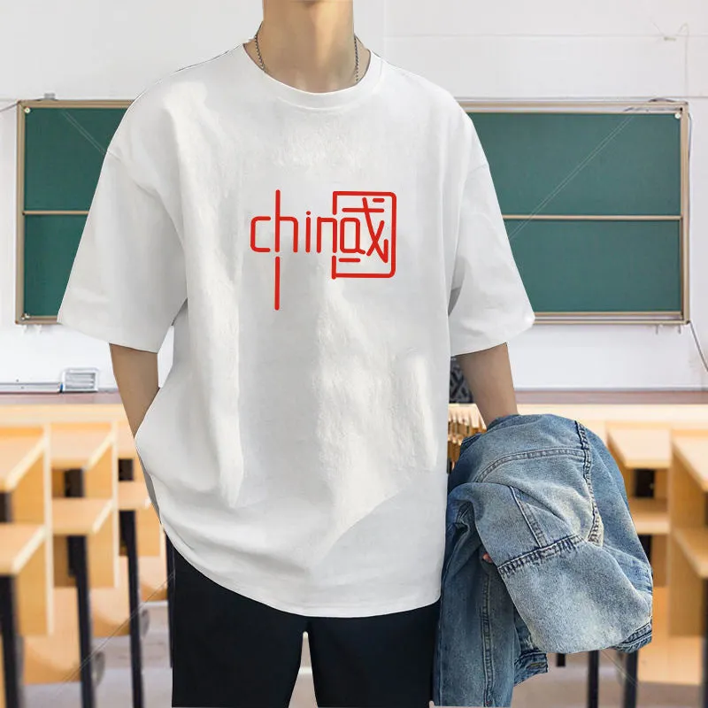 Short Sleeve T-Shirt TT-Shirt INS Summer Cotton Trendy Loose Tops T-Shirt