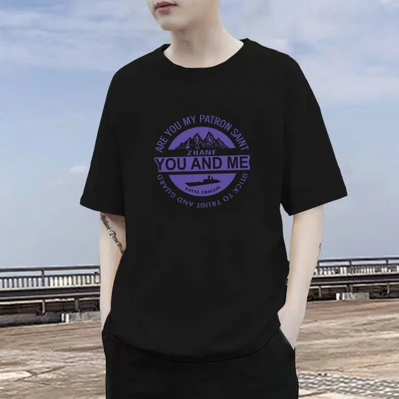Short Sleeve T-Shirt TT-Shirt INS Summer Cotton Trendy Loose Tops T-Shirt