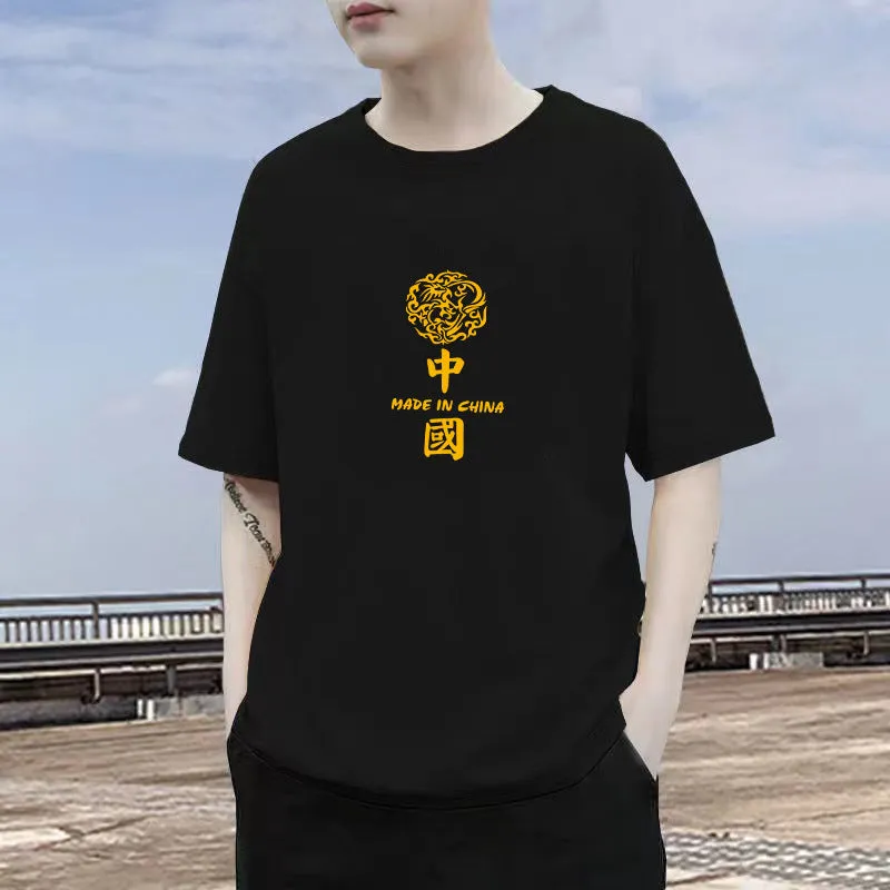Short Sleeve T-Shirt TT-Shirt INS Summer Cotton Trendy Loose Tops T-Shirt