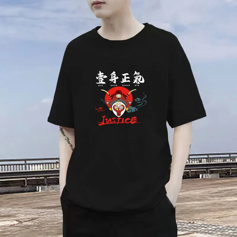 Short Sleeve T-Shirt TT-Shirt INS Summer Cotton Trendy Loose Tops T-Shirt
