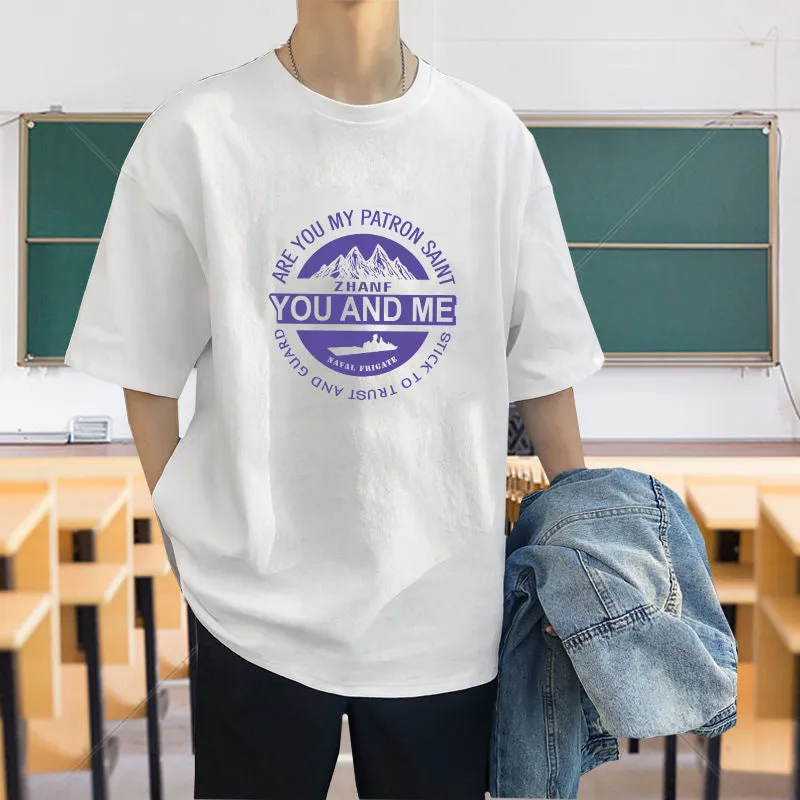 Short Sleeve T-Shirt TT-Shirt INS Summer Cotton Trendy Loose Tops T-Shirt