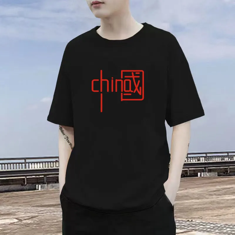 Short Sleeve T-Shirt TT-Shirt INS Summer Cotton Trendy Loose Tops T-Shirt