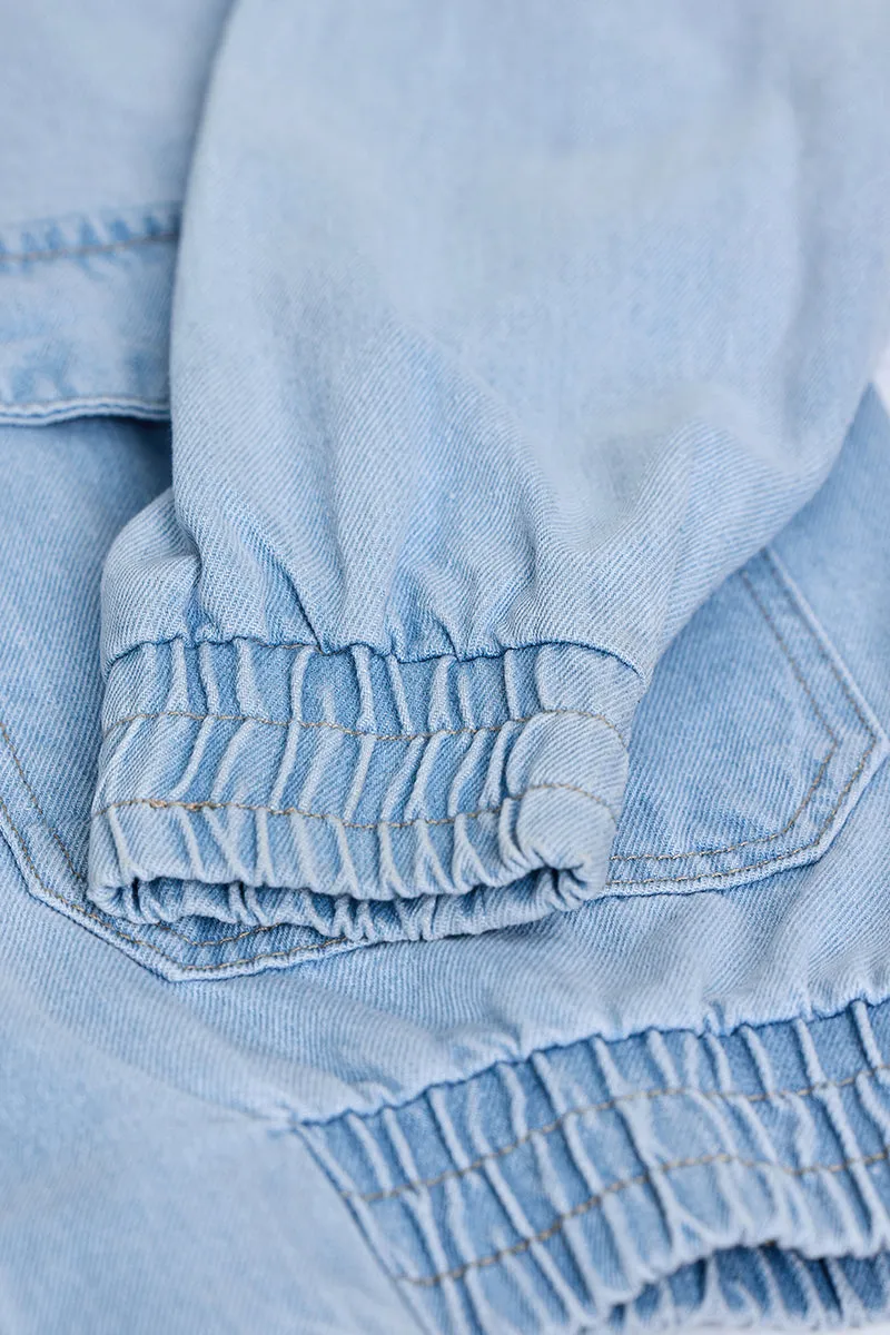 Snitch Revolution Light Blue Zipper Denim Jacket