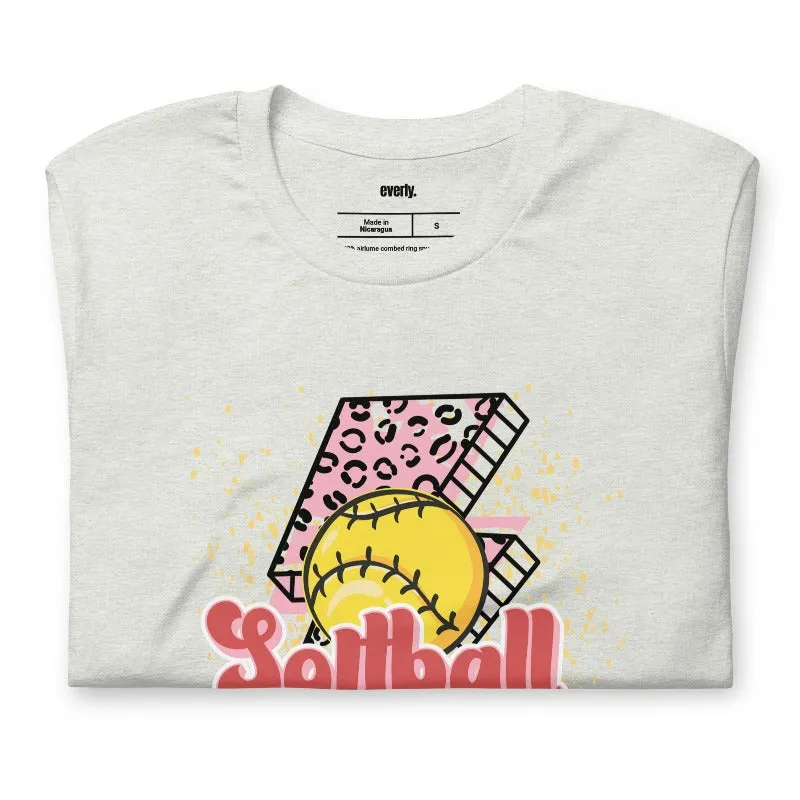 Softball Mama Lighting Bolt Graphic Tee