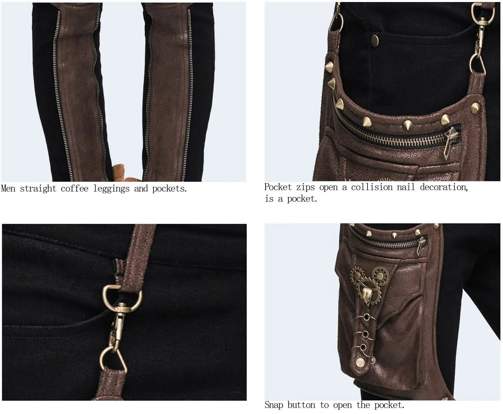 'Solarium' Steampunk Pants with Thigh Strap