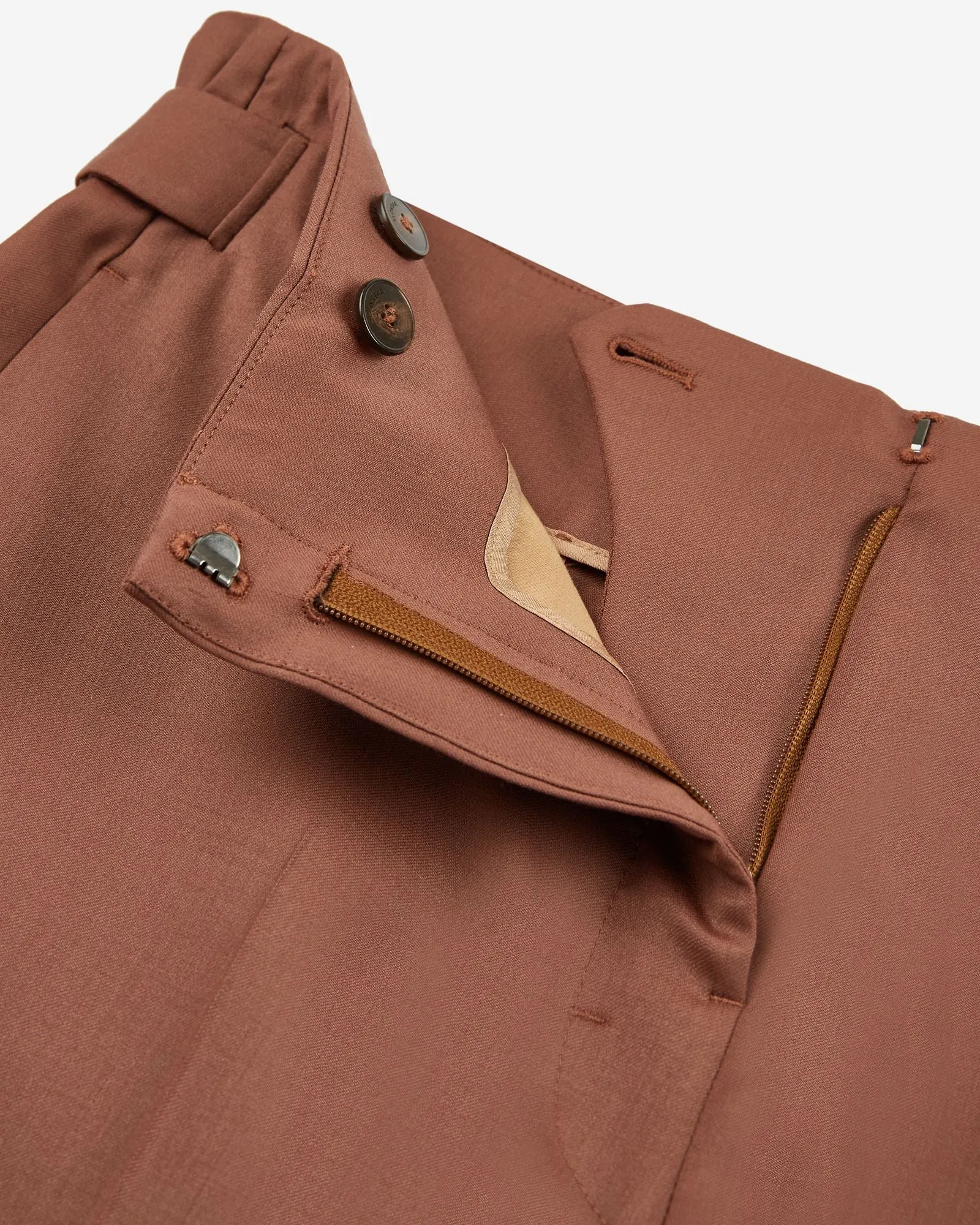 Stretch wool fabric bermuda shorts