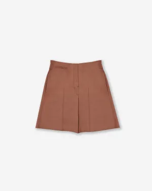 Stretch wool fabric bermuda shorts