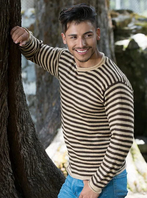 Striped Alpaca Crewneck Sweater