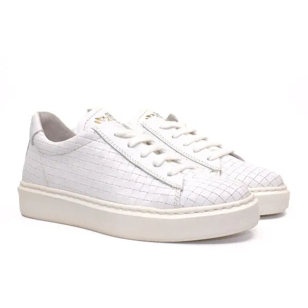 Trenza Alfa White | Leather sneaker