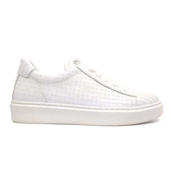 Trenza Alfa White | Leather sneaker