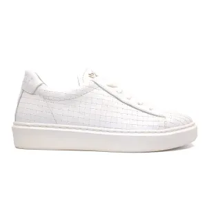 Trenza Alfa White | Leather sneaker