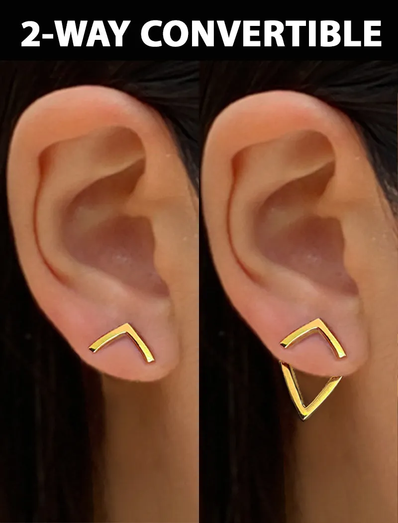 TRILL 2-Way Stud Earring Jackets | 18K Gold Over Sterling Silver