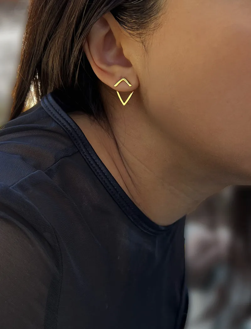 TRILL 2-Way Stud Earring Jackets | 18K Gold Over Sterling Silver
