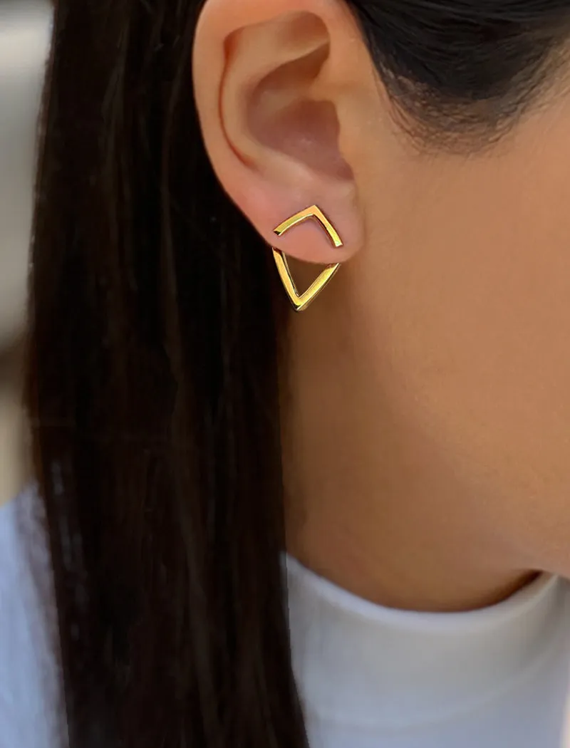 TRILL 2-Way Stud Earring Jackets | 18K Gold Over Sterling Silver
