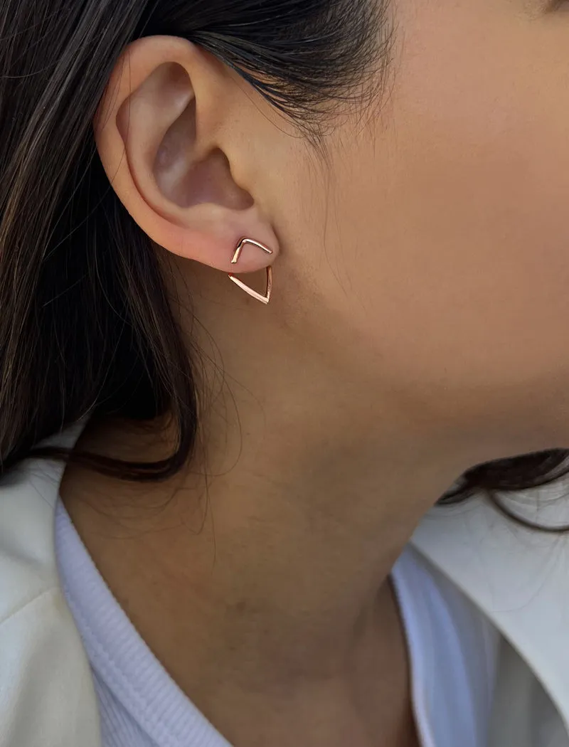 TRILL 2-Way Stud Earring Jackets | 18K Rose Gold Over Sterling Silver