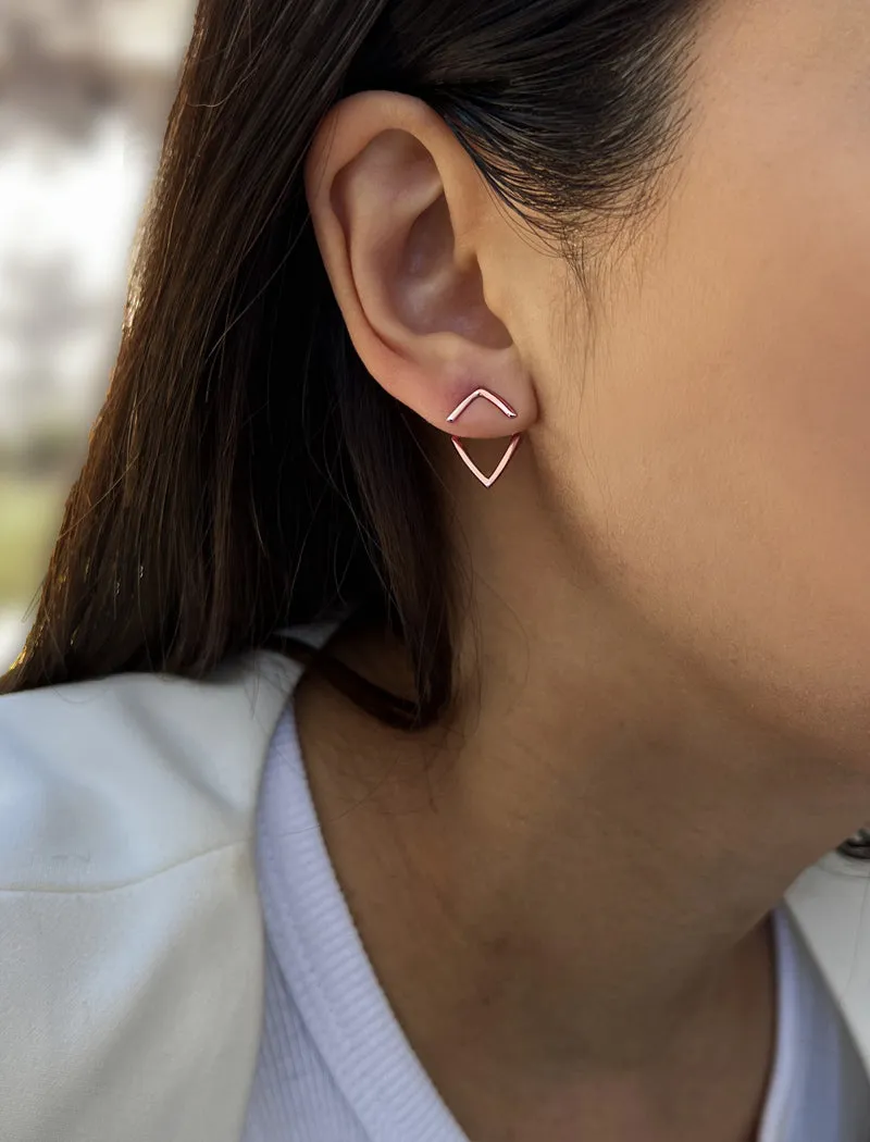 TRILL 2-Way Stud Earring Jackets | 18K Rose Gold Over Sterling Silver