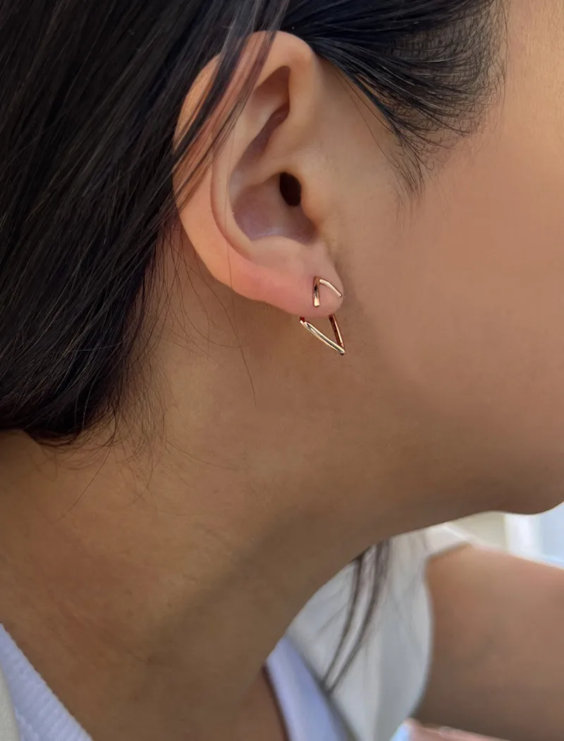 TRILL 2-Way Stud Earring Jackets | 18K Rose Gold Over Sterling Silver