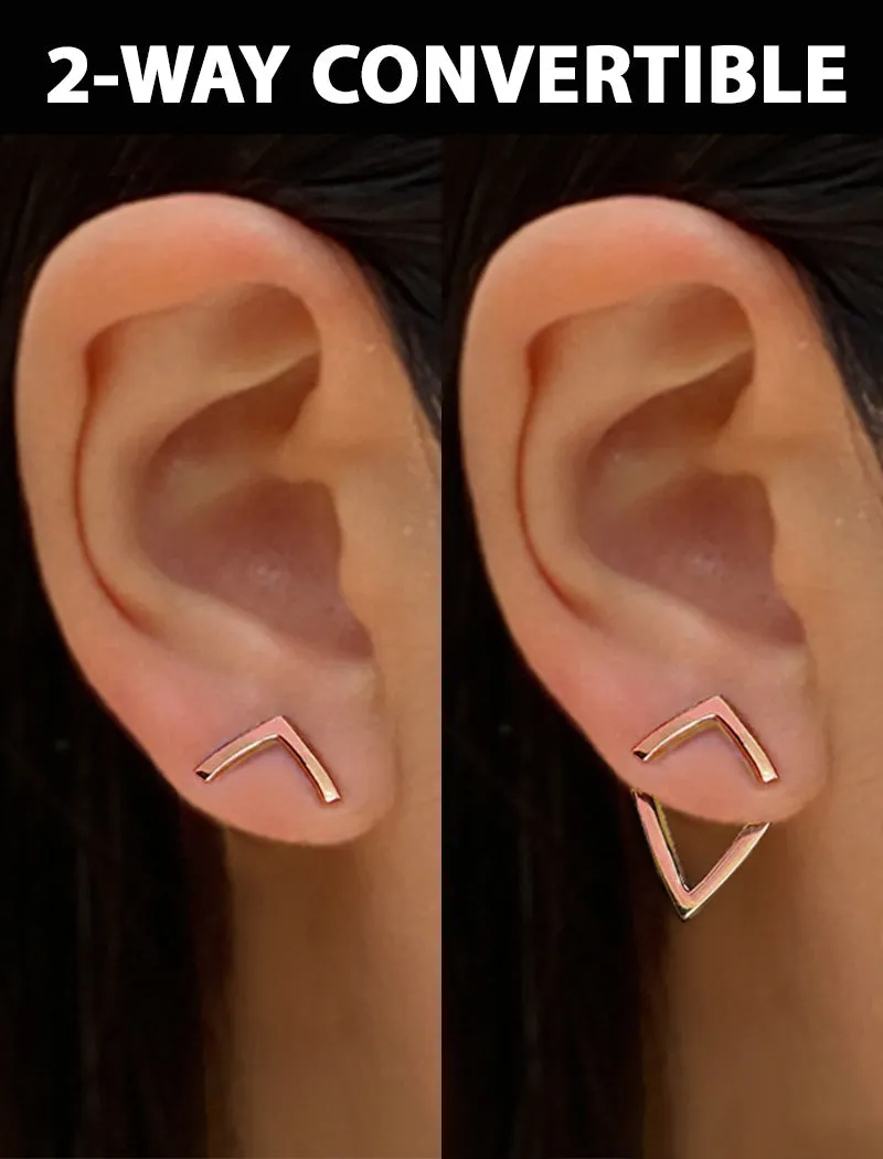 TRILL 2-Way Stud Earring Jackets | 18K Rose Gold Over Sterling Silver