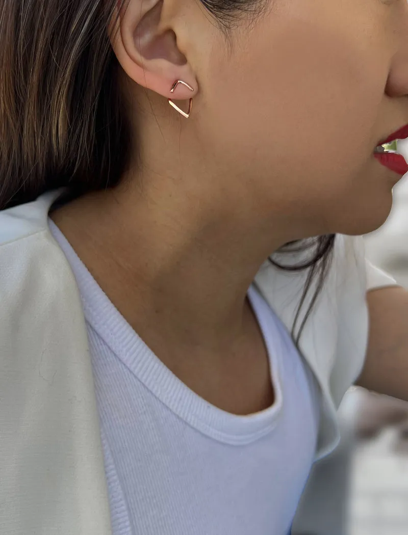 TRILL 2-Way Stud Earring Jackets | 18K Rose Gold Over Sterling Silver