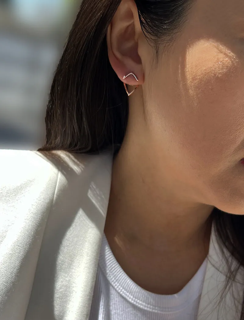 TRILL 2-Way Stud Earring Jackets | 18K Rose Gold Over Sterling Silver