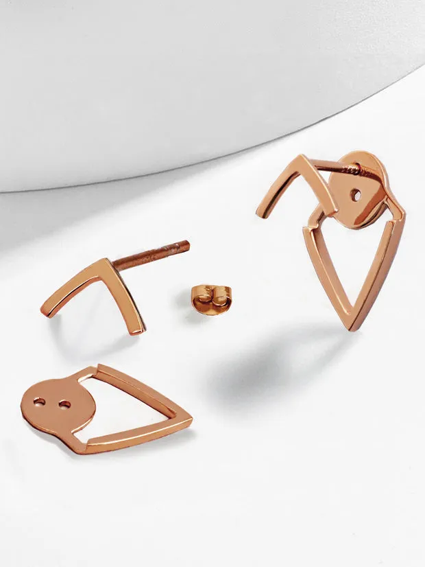 TRILL 2-Way Stud Earring Jackets | 18K Rose Gold Over Sterling Silver
