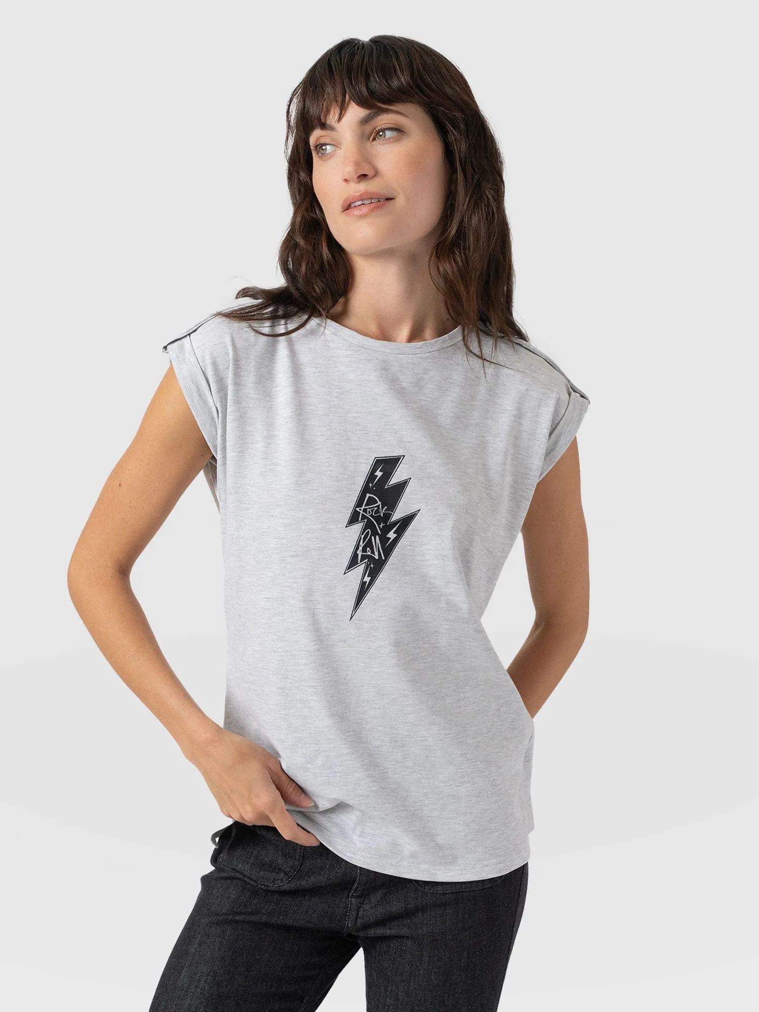 Turn Up Tee - Grey Rock N Roll