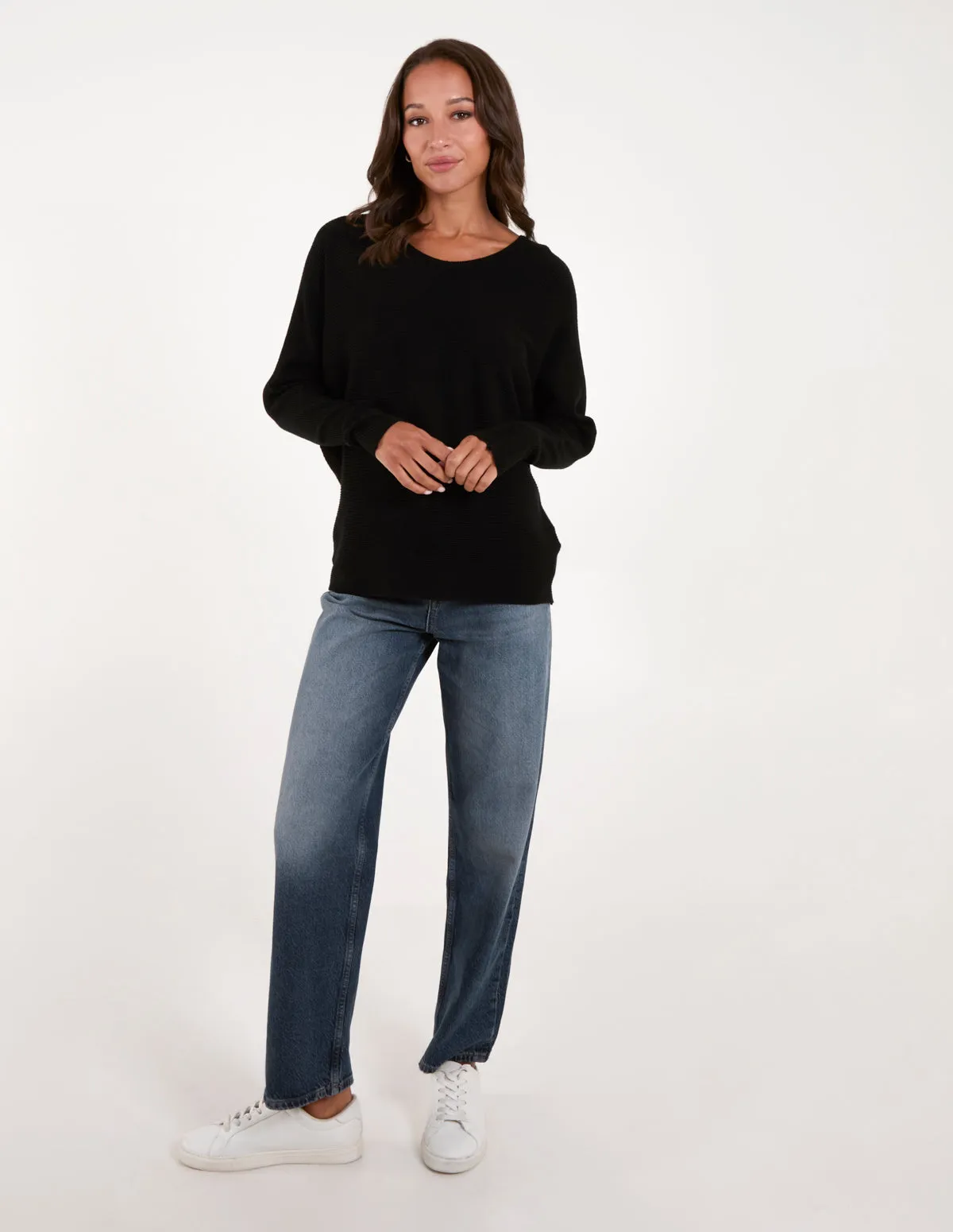 V Neck Ribbed Jumper