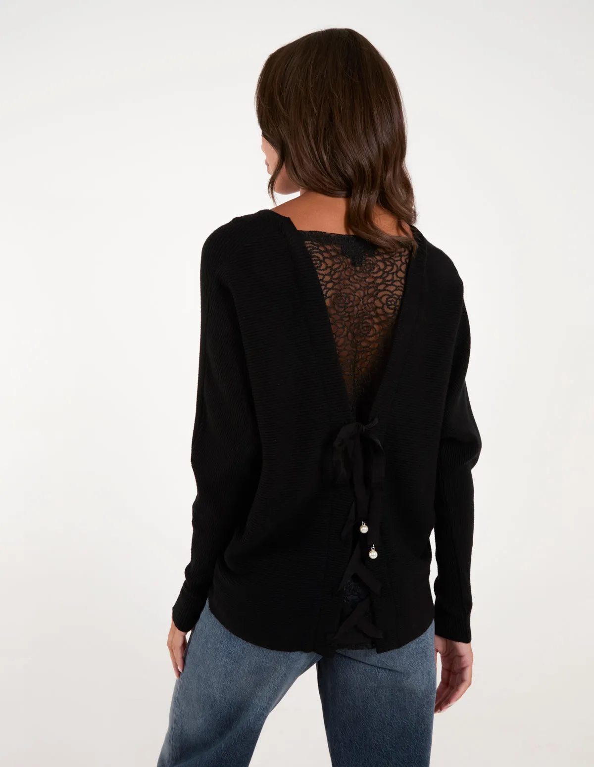 V Neck Ribbed Jumper