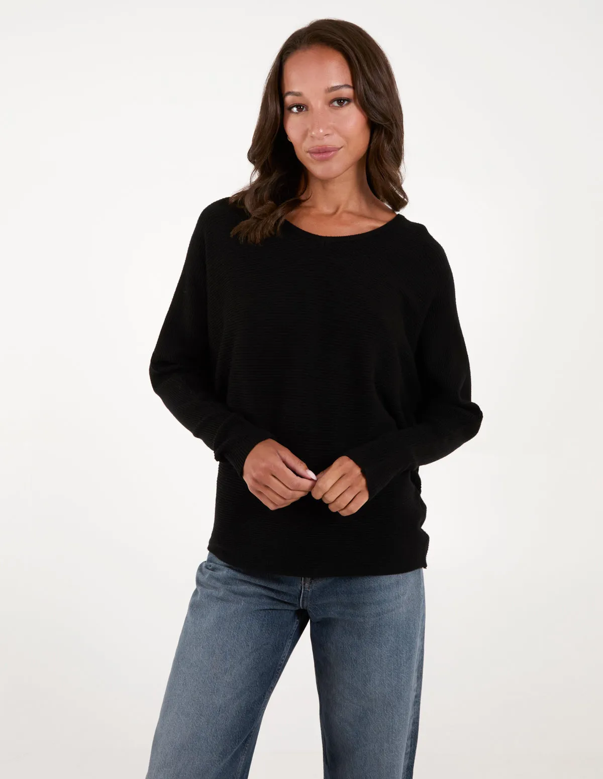 V Neck Ribbed Jumper
