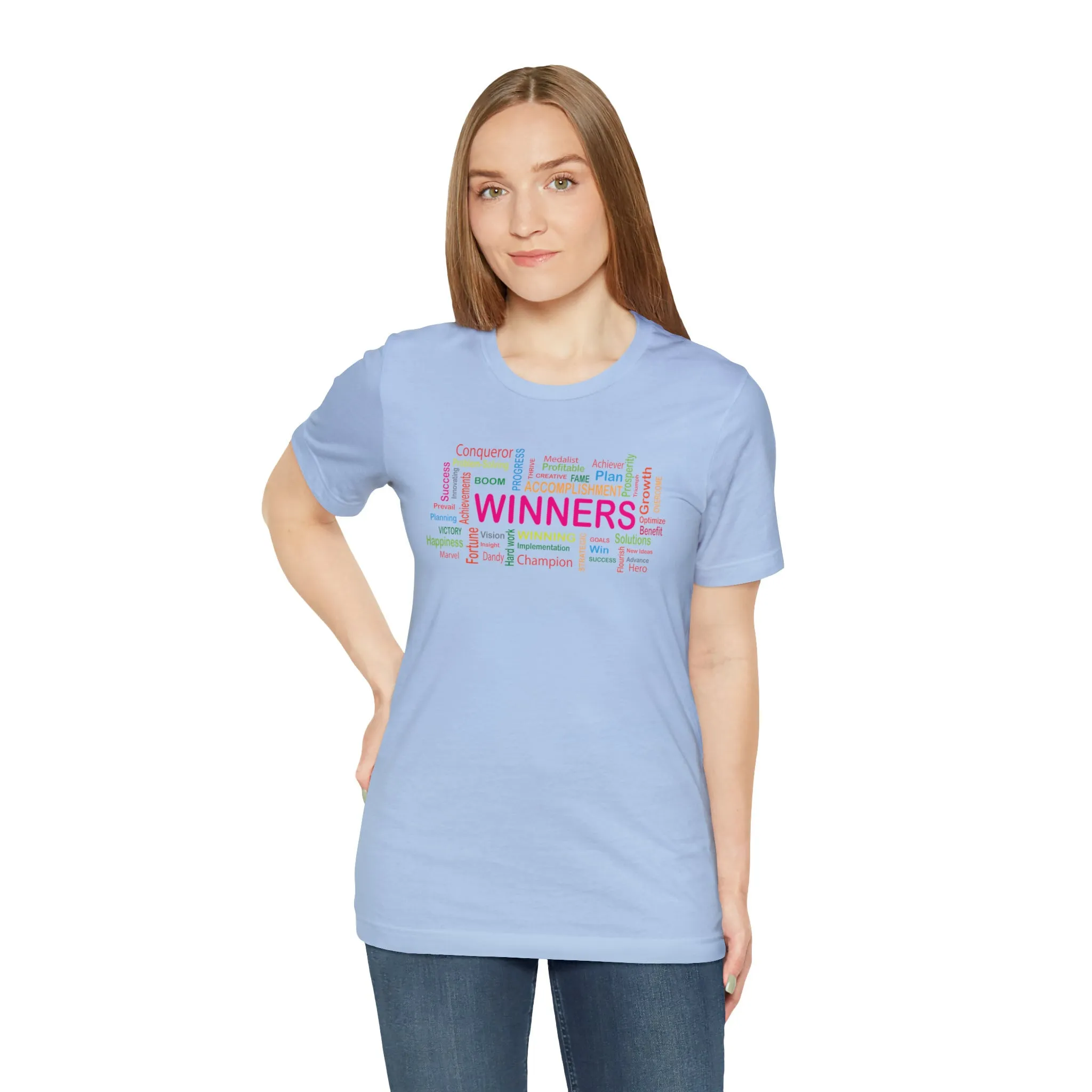 Winners T-shirt | Success Champion Hard working People | Accomplishment Inspirational Words Achiever T-shirt