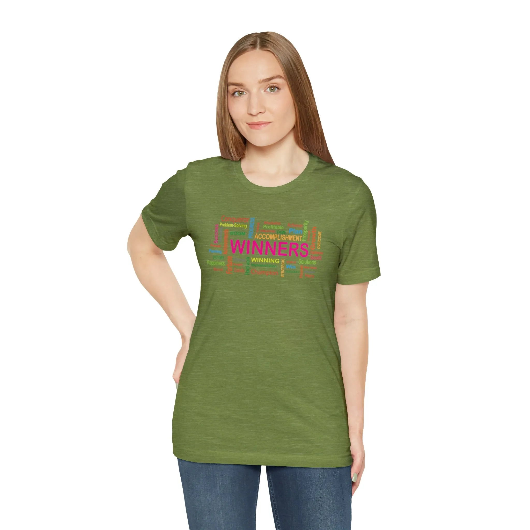 Winners T-shirt | Success Champion Hard working People | Accomplishment Inspirational Words Achiever T-shirt