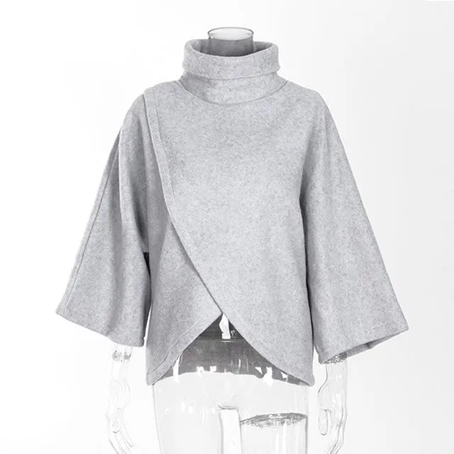 Women TurtLeneck 3/4 Sleeve Casual Blouse