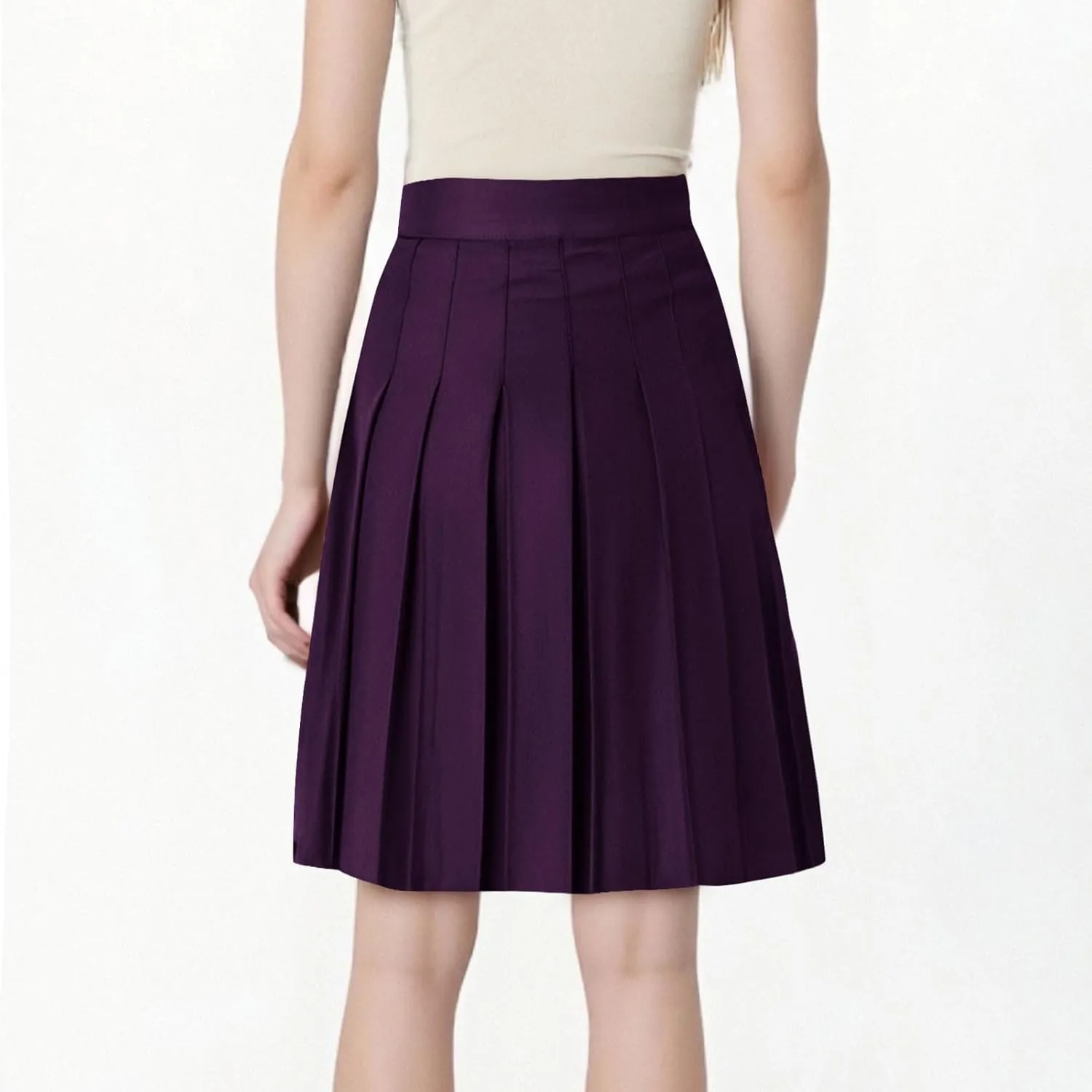 Womens School Uniform Cheerleader Skirts Summer Elastic Waist Athletic Pleated Skorts Plus Size Fashion Loose Skirt