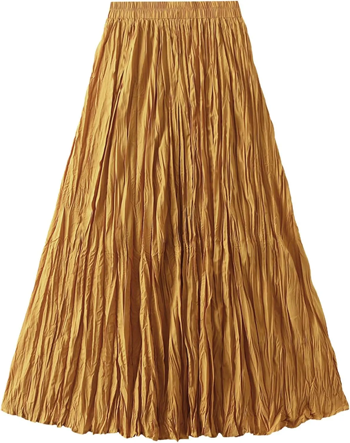 Womens Tulle Ruffle Pleated Skirts Fashion Solid Versatile A Line Maxi Skirt Holiday High Waisted Reversible Skirts