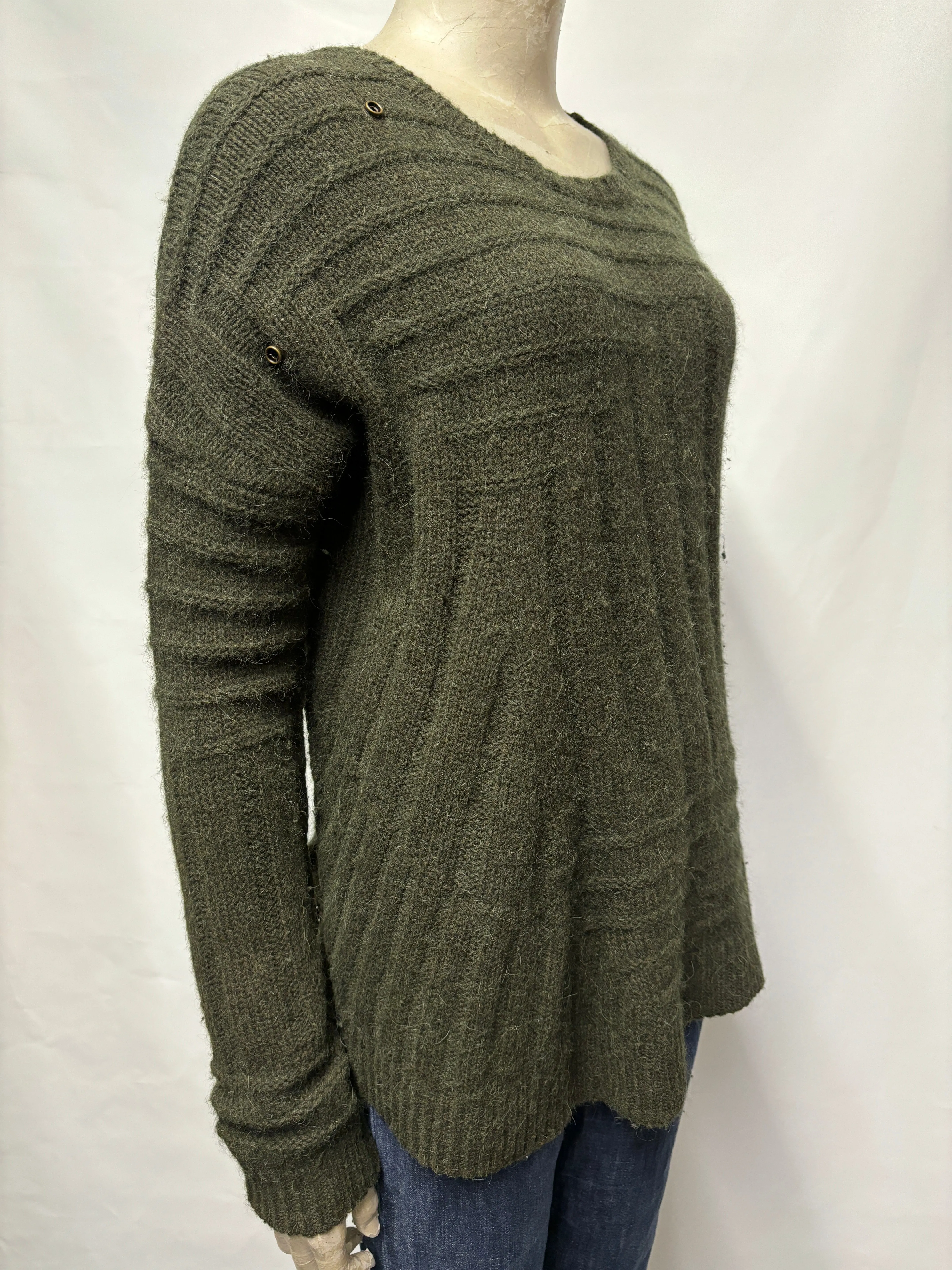 Zadig and Voltaire Green Knitted Jumper Small
